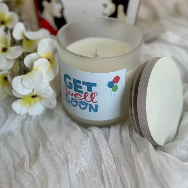 Get well soon custom candle