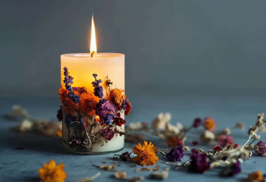 Tips for Using Dried Flowers in Candles