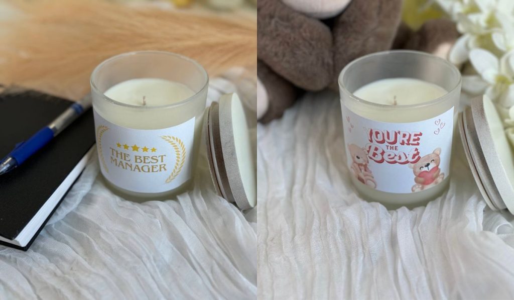 Office Gifts : Customized Candle